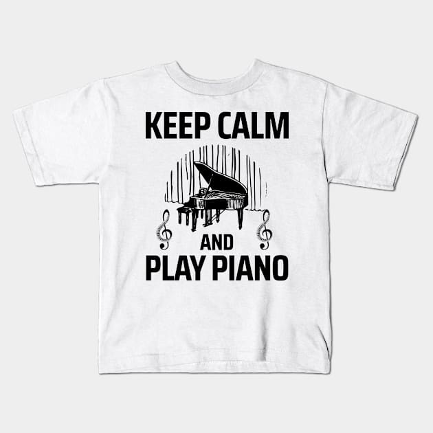 piano Kids T-Shirt by Mandala Project